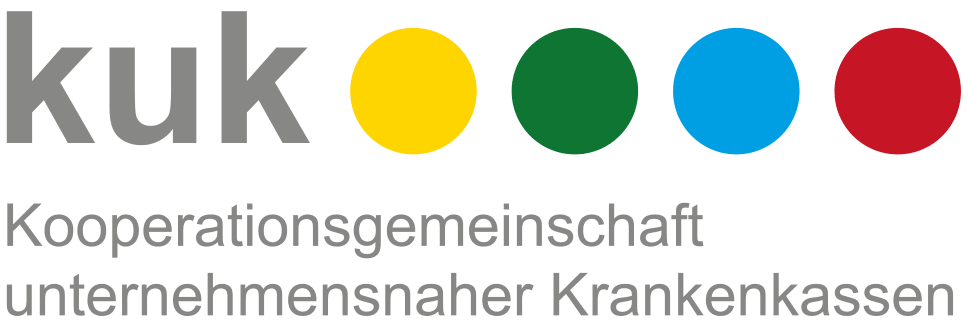 Logo der Kooperationsgemeinschaft unternehmensnaher Krankenkassen, kurz kuk.