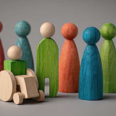 bunte Holzfiguren