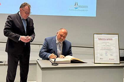 Meisterpreis der Kreishandwerkerschaft Köln für Hans Peter Wollseifer