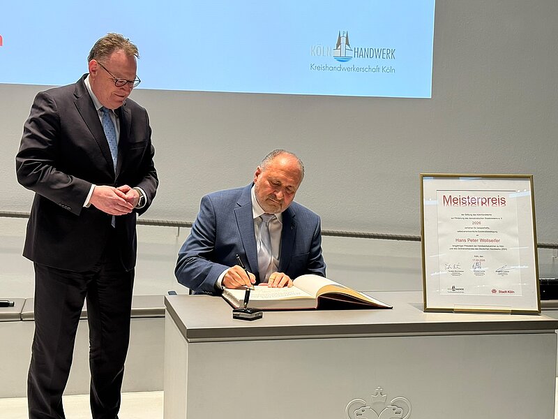 Meisterpreis der Kreishandwerkerschaft Köln für Hans Peter Wollseifer