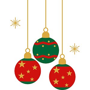 drei Weihnachtskugeln