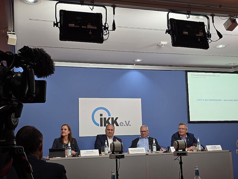 Gesprächspartner der Pressekonferenz des IKK e.V. Pressekonferenz des IKK e.V. "GKV in der Defizitspirale – was muss jetzt dringend passieren?" am 26.8.2025
